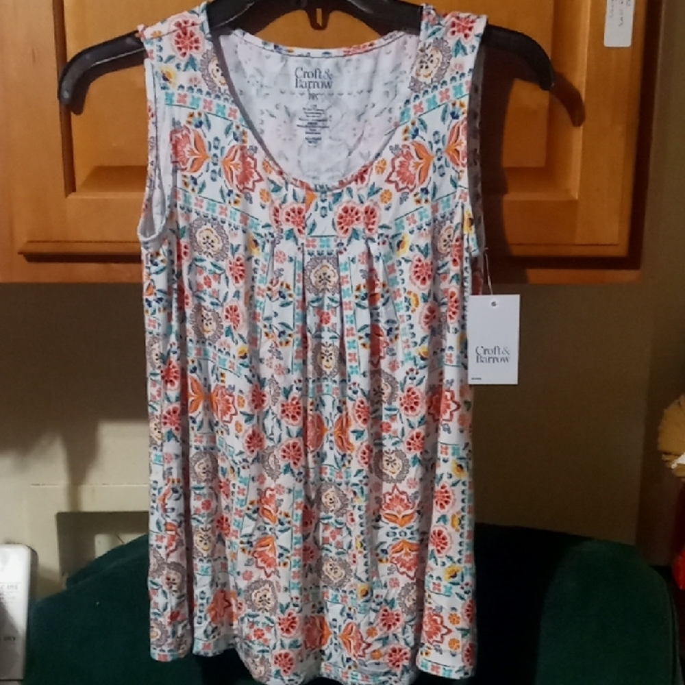 croft & barrow Women's Multicolor Sleeveless Top